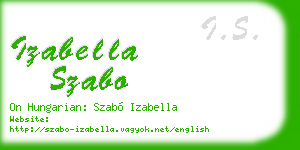 izabella szabo business card